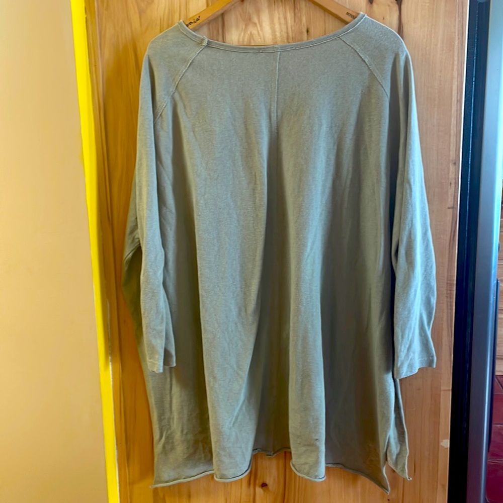 Easel Olive Long Sleeve Cotton
Jersey Boxy Knit Oversized‎ Top M - Picture 2 of 6